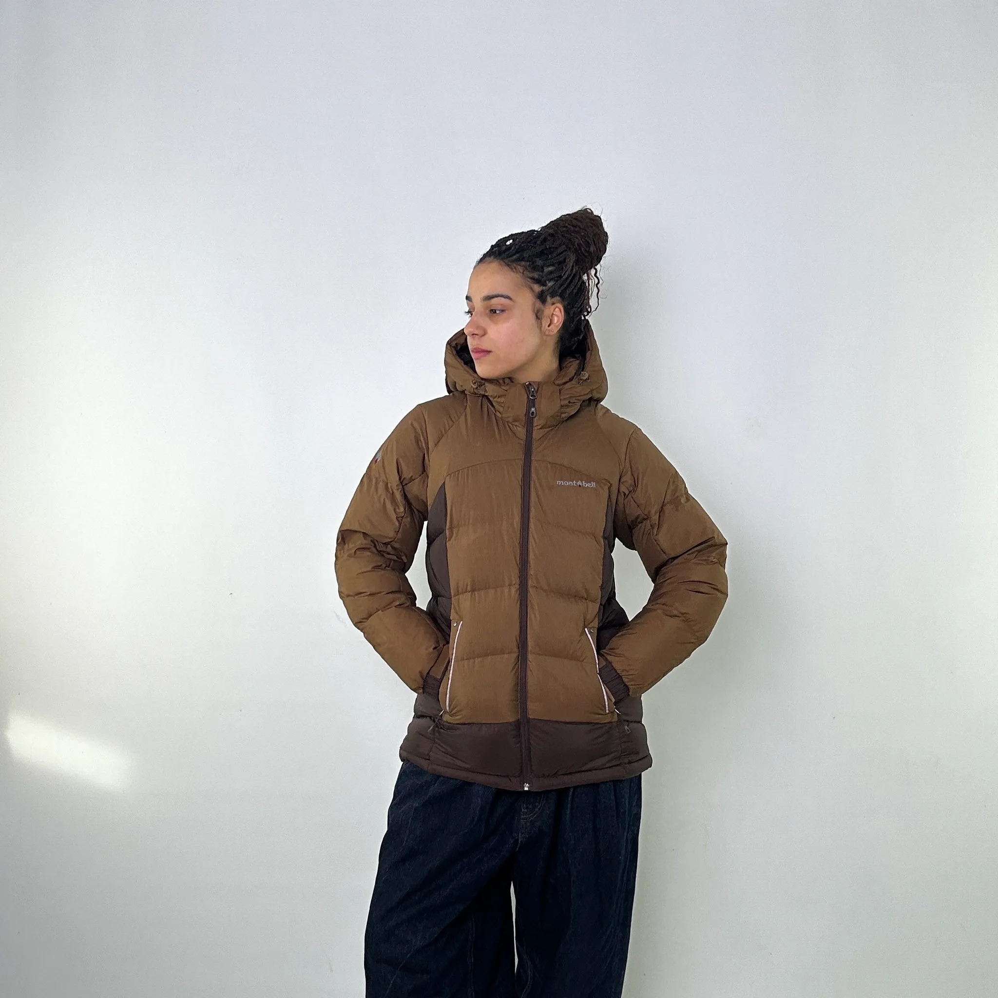 Brown 90s Mont Bell Puffer Jacket Coat (L)