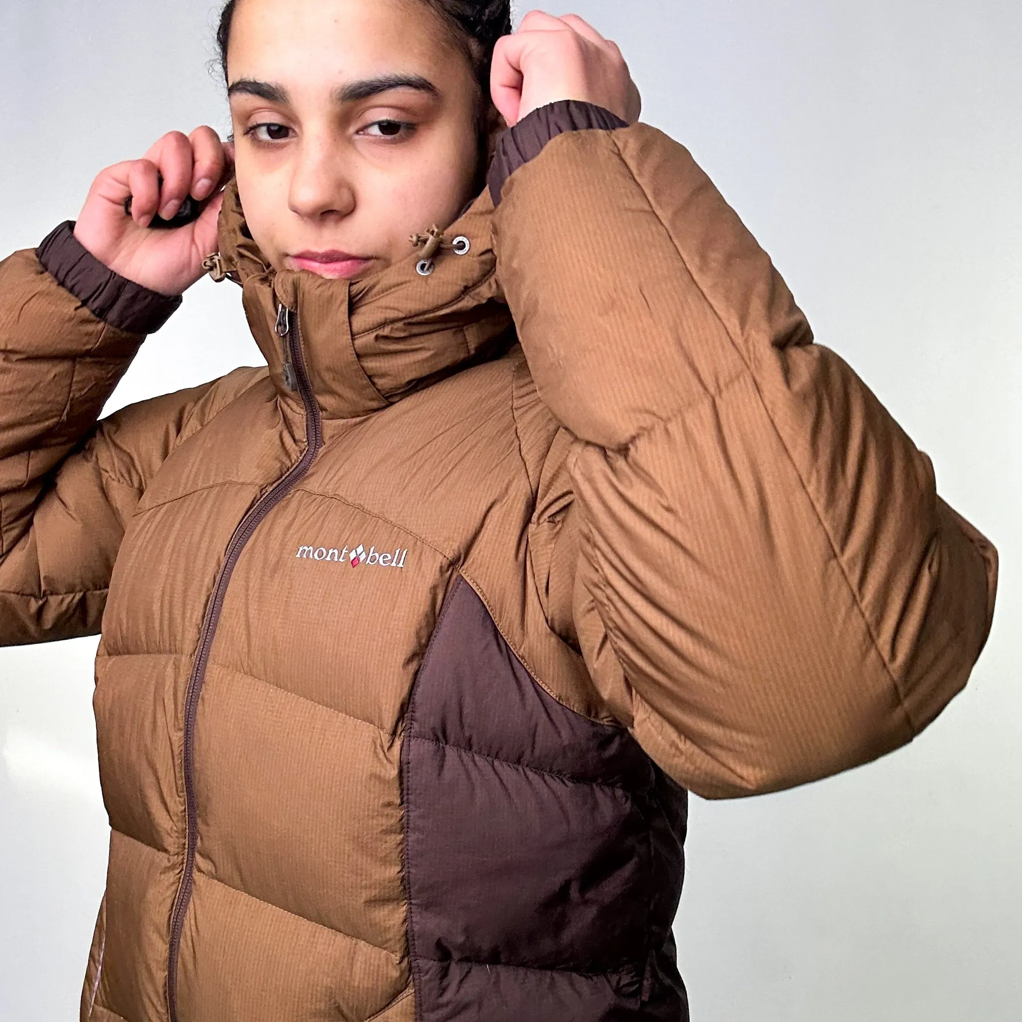 Brown 90s Mont Bell Puffer Jacket Coat (L)