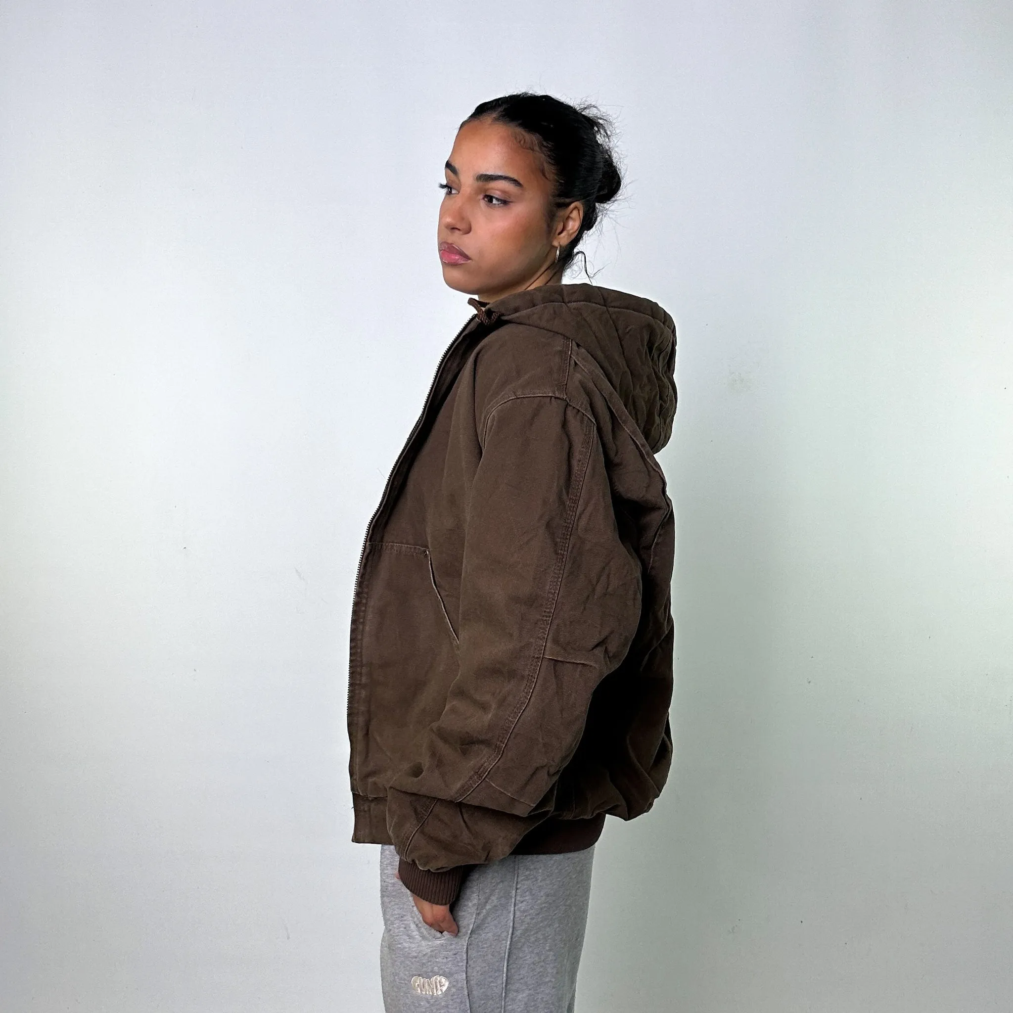 Brown Vintage Berne Active Workwear Jacket Coat (L)