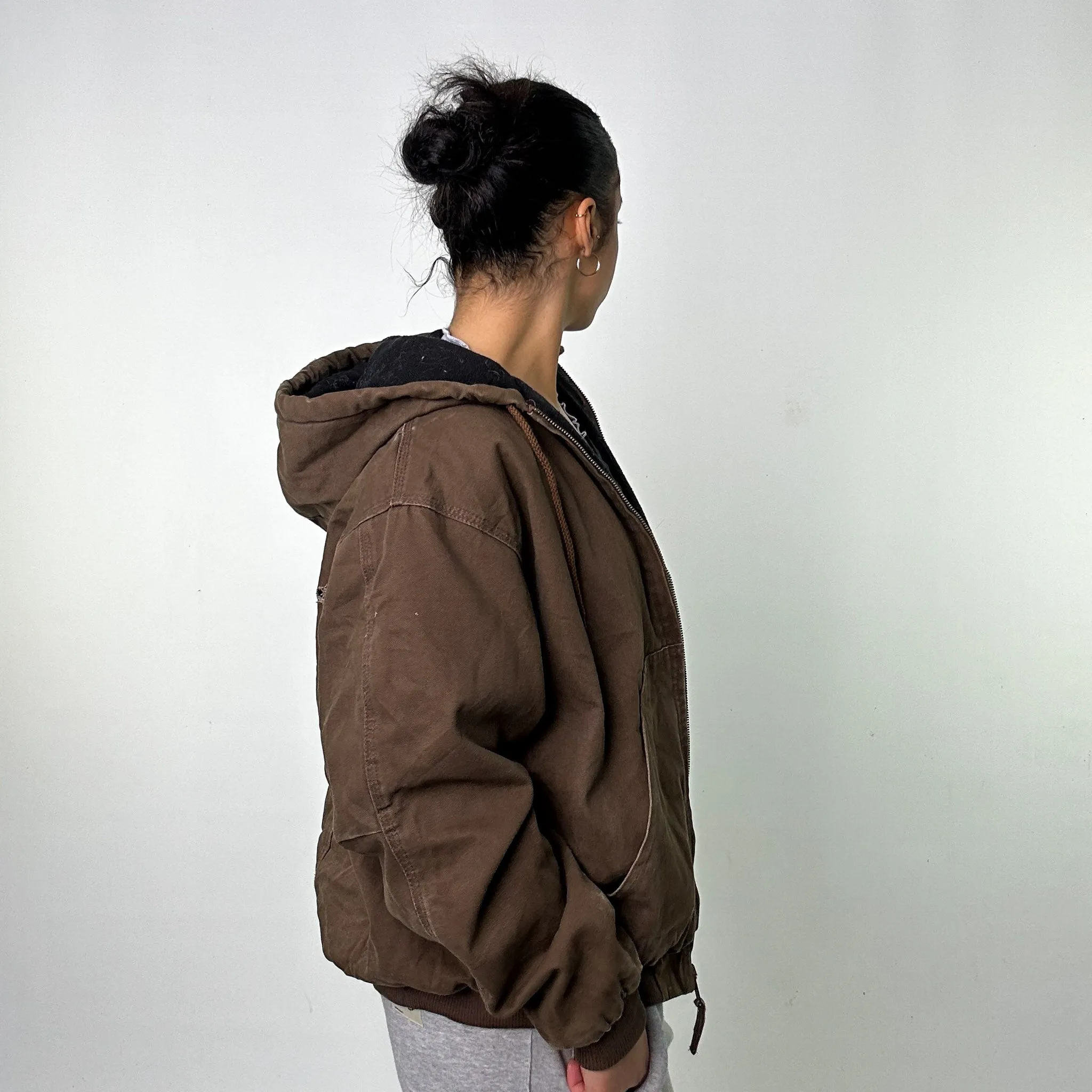 Brown Vintage Berne Active Workwear Jacket Coat (L)