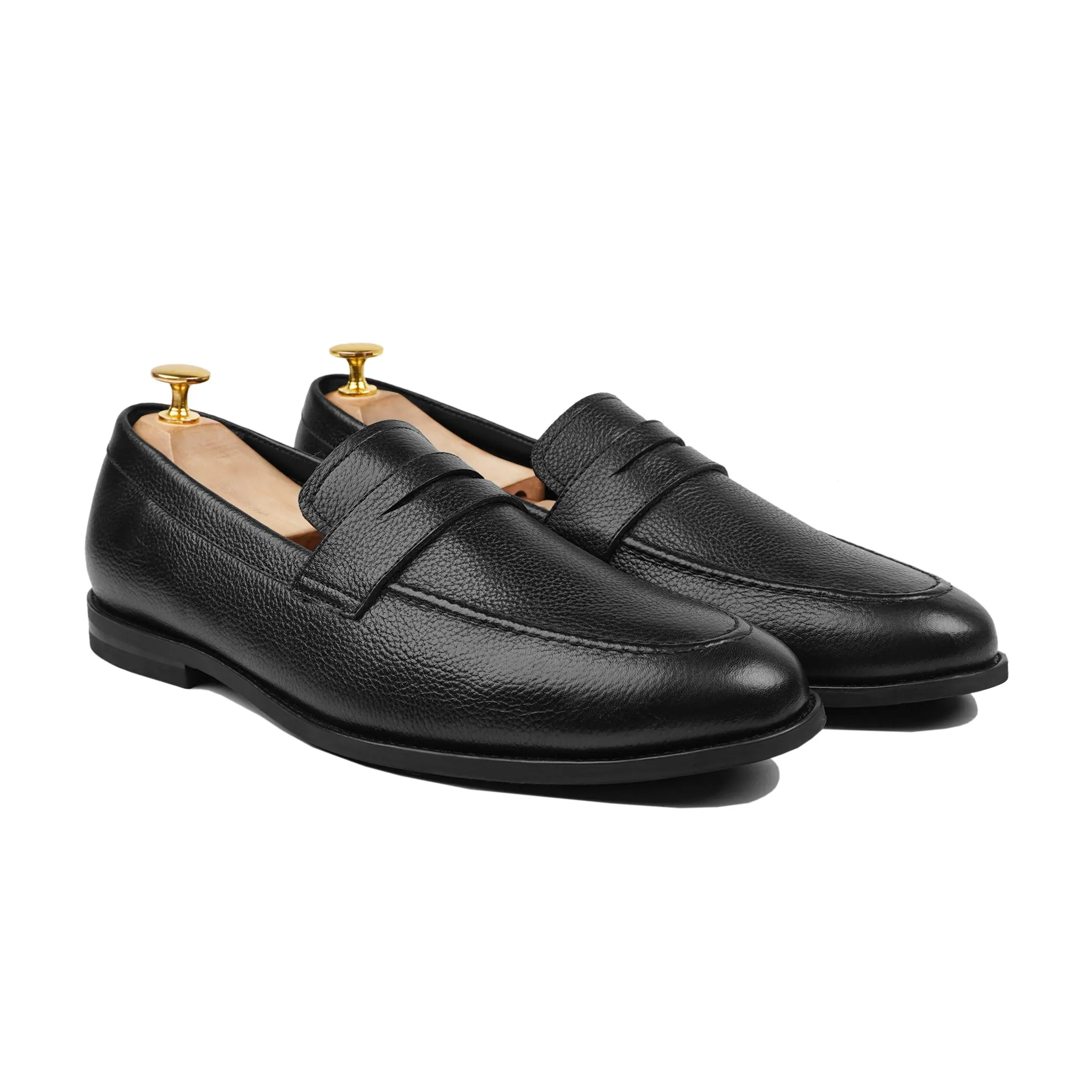 BRUIN - BLACK PEBBLE GRAIN LOAFER