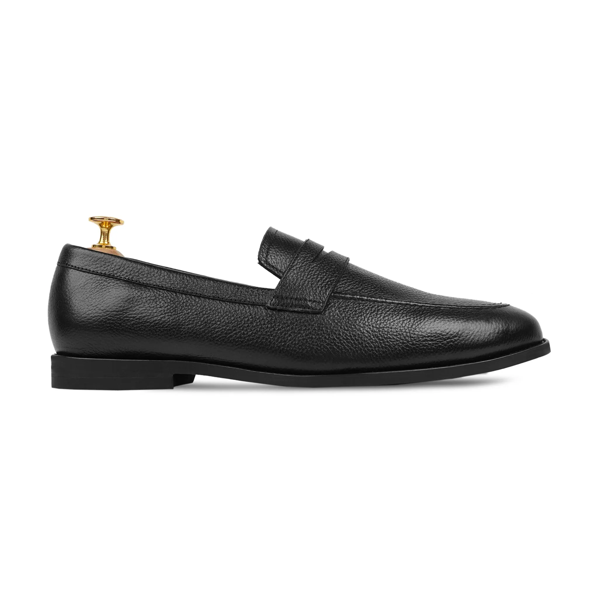 BRUIN - BLACK PEBBLE GRAIN LOAFER