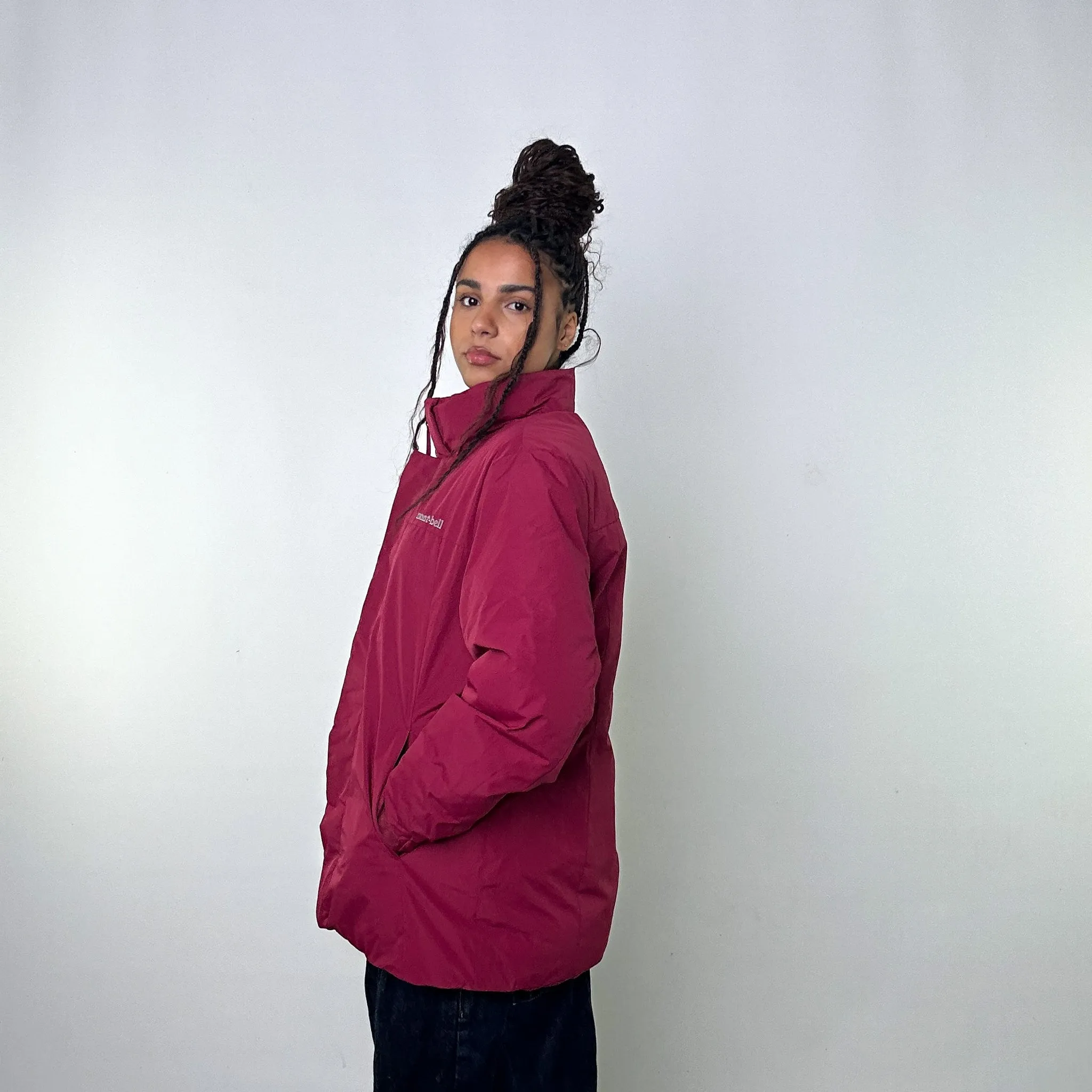 Burgundy y2ks Mont Bell 3D Puffer Jacket Coat (L)