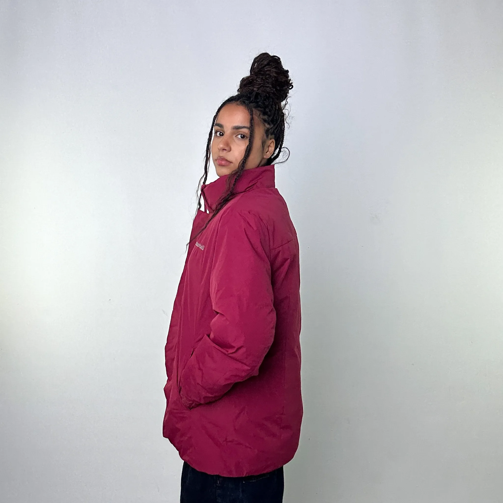 Burgundy y2ks Mont Bell 3D Puffer Jacket Coat (L)