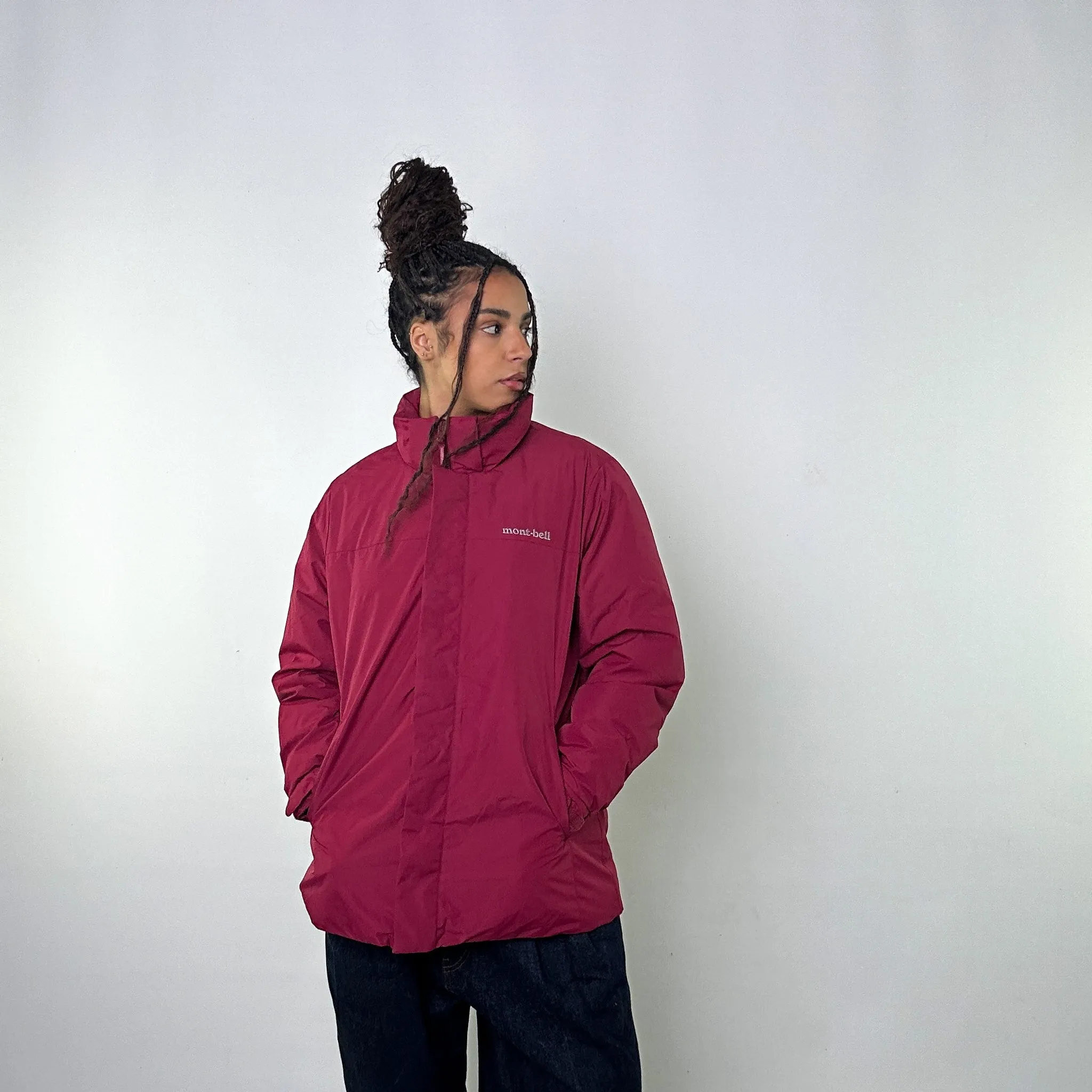 Burgundy y2ks Mont Bell 3D Puffer Jacket Coat (L)