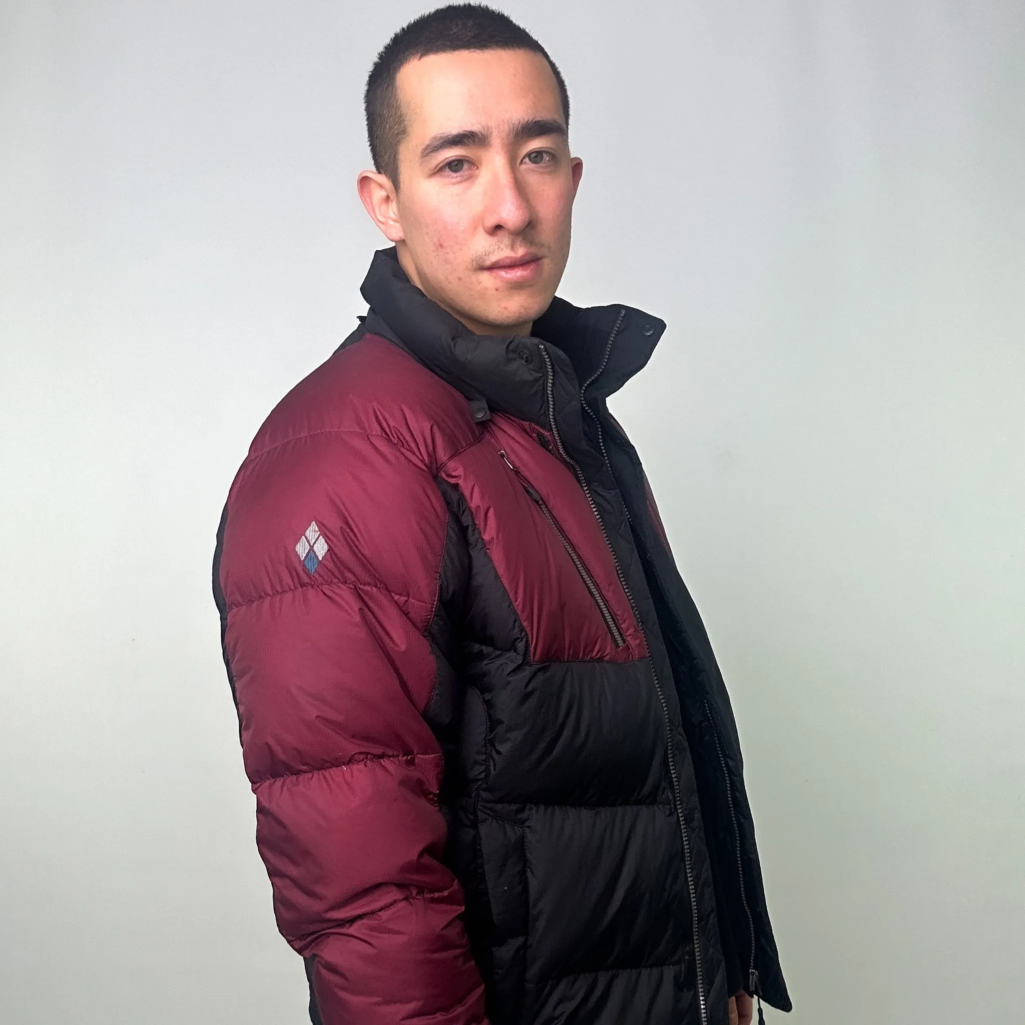 Burgundy y2ks Mont Bell Puffer Jacket Coat (L)