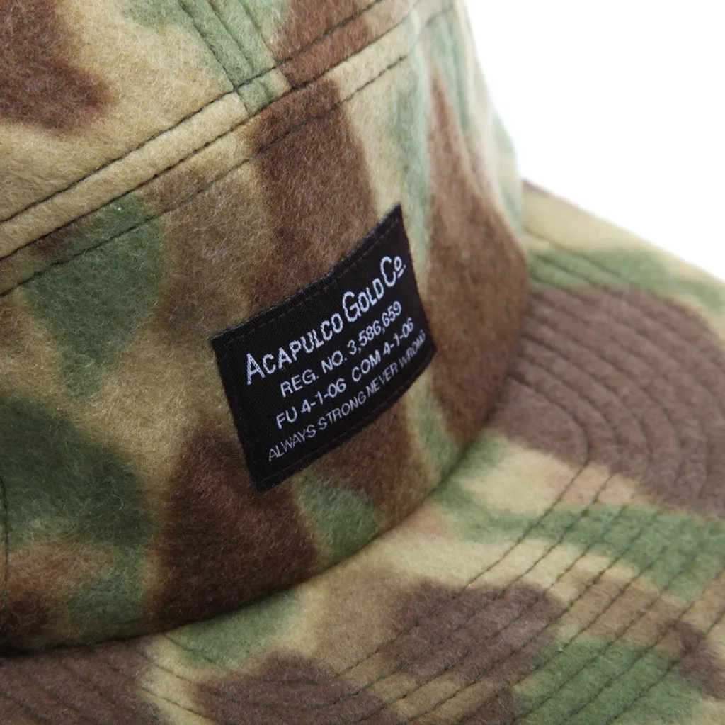 Camo Polar Fleece Camp Cap