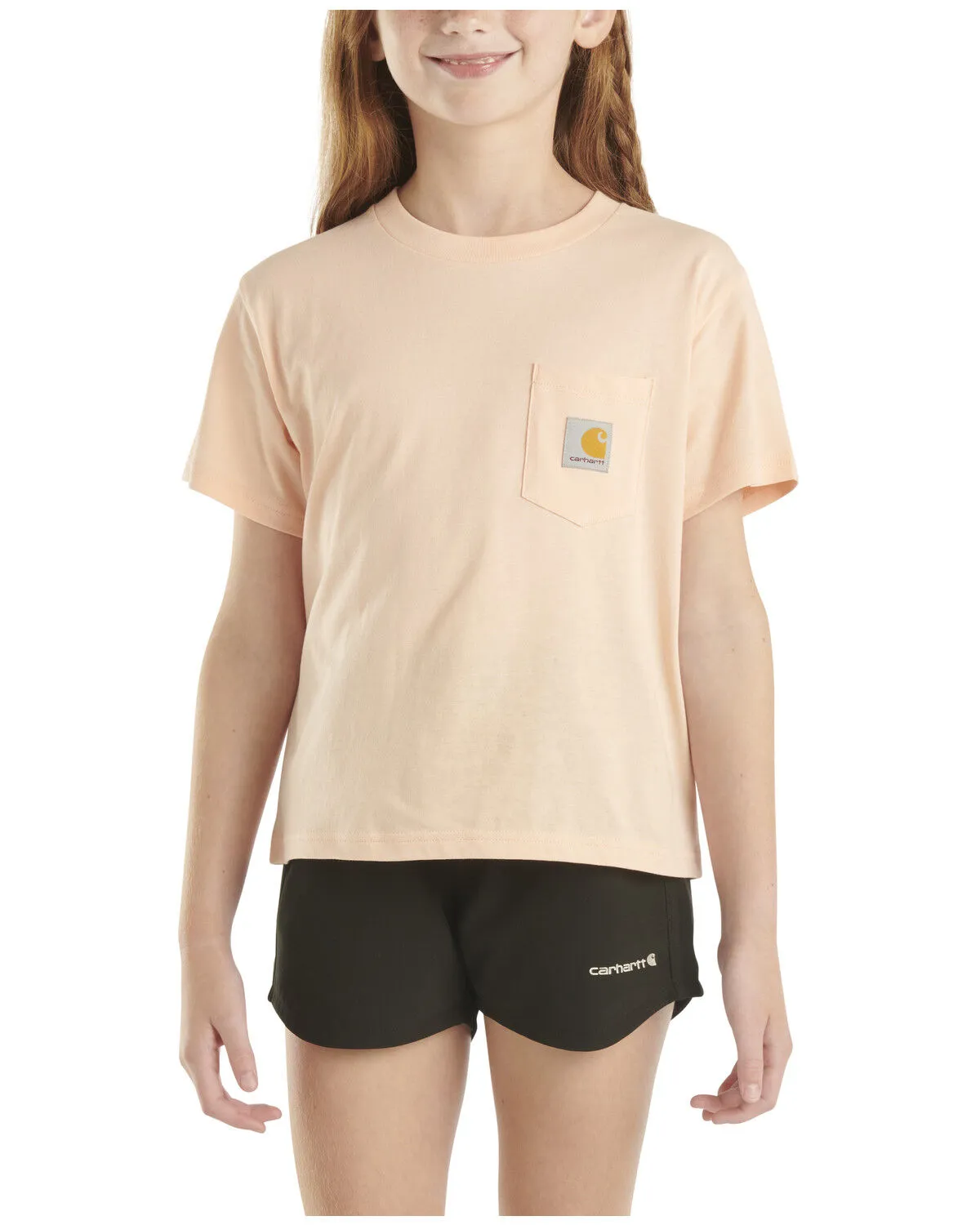 Carhartt Little Girls' Deer Short Sleeve Pocket Graphic Tee