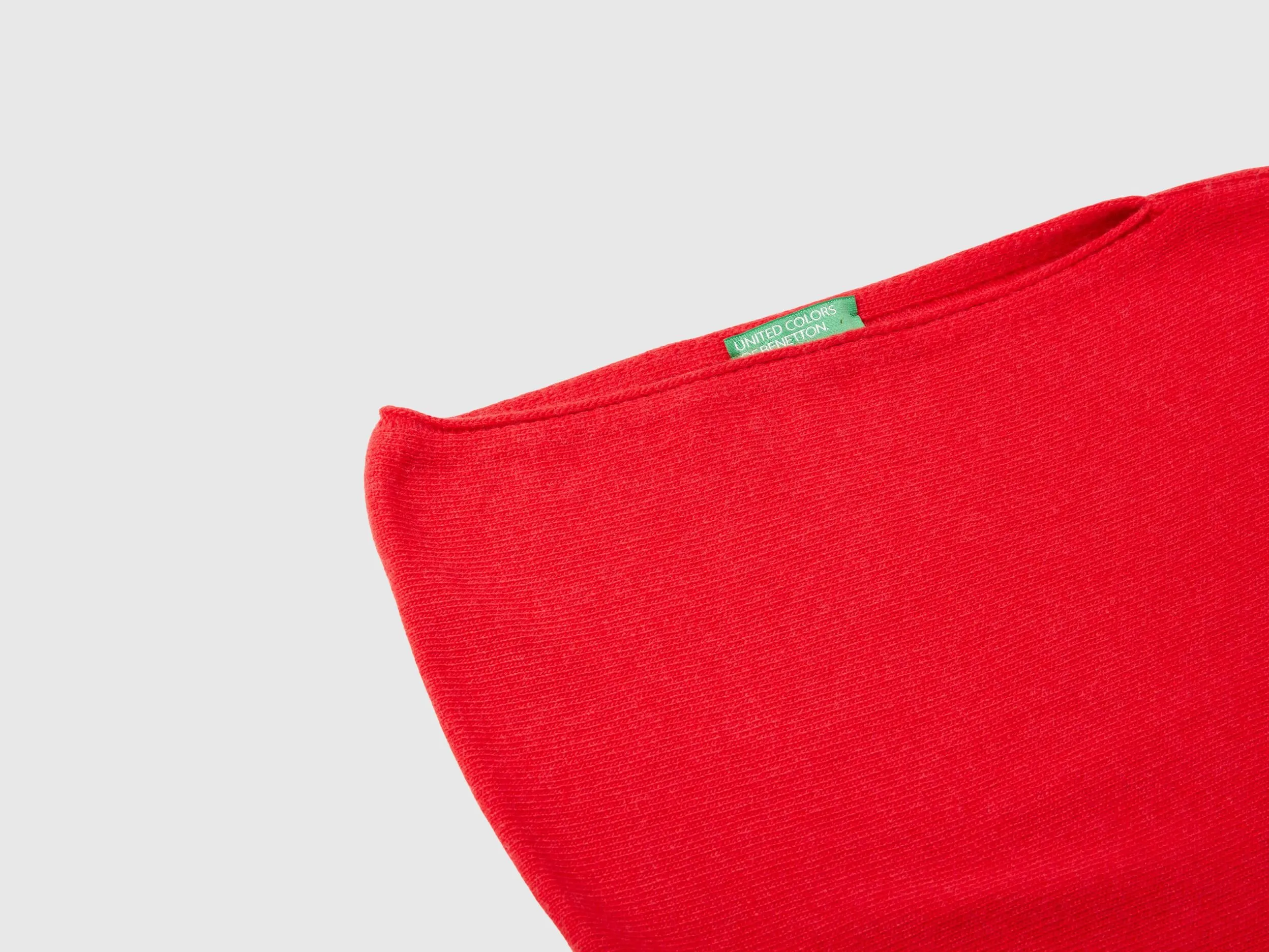 Cashmere blend poncho - Red | Benetton