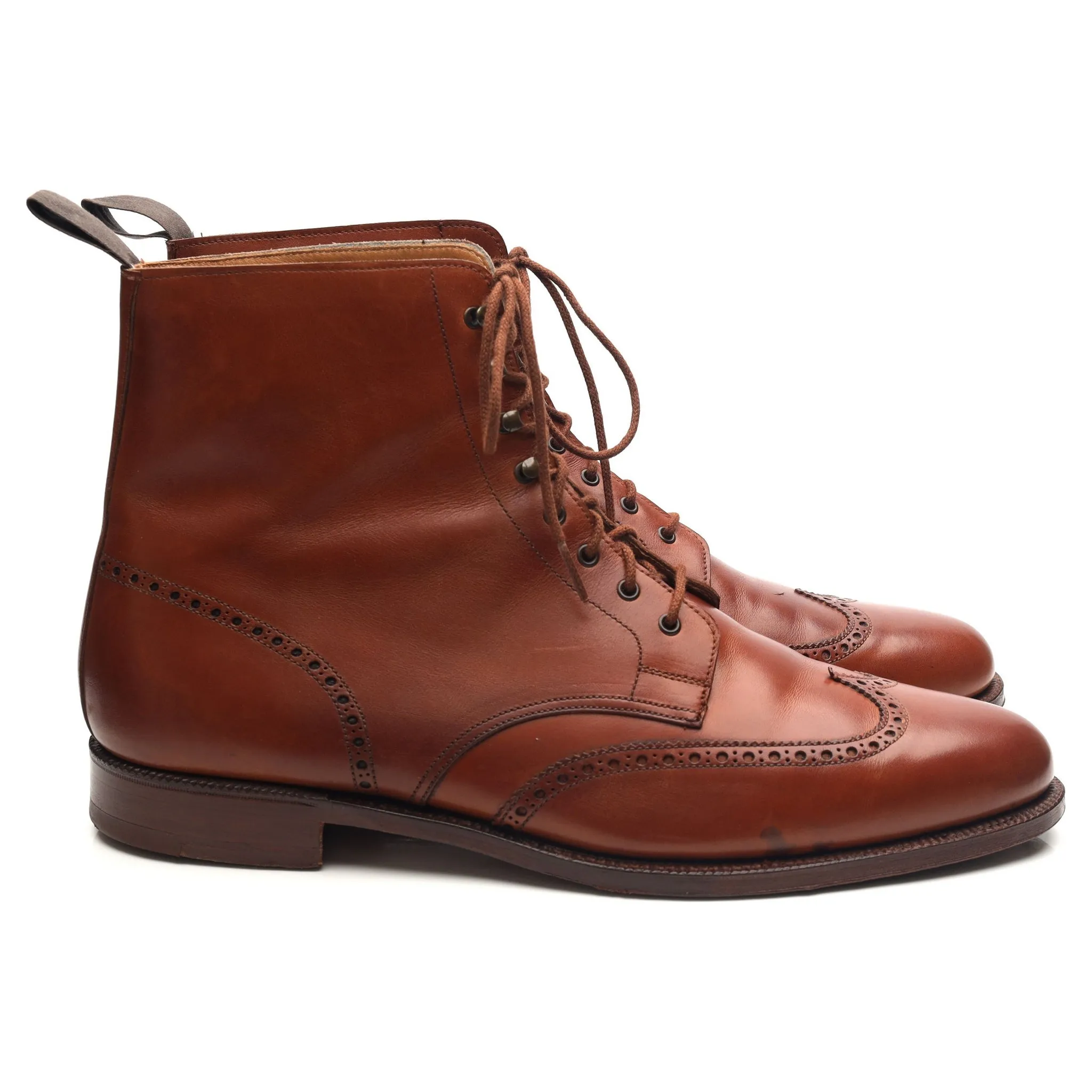 'Cavalry' Tan Brown Leather Boots UK 11 E