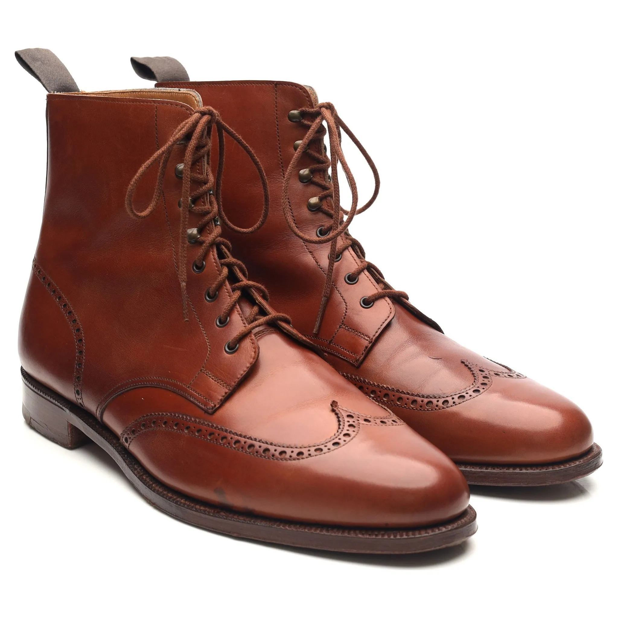 'Cavalry' Tan Brown Leather Boots UK 11 E