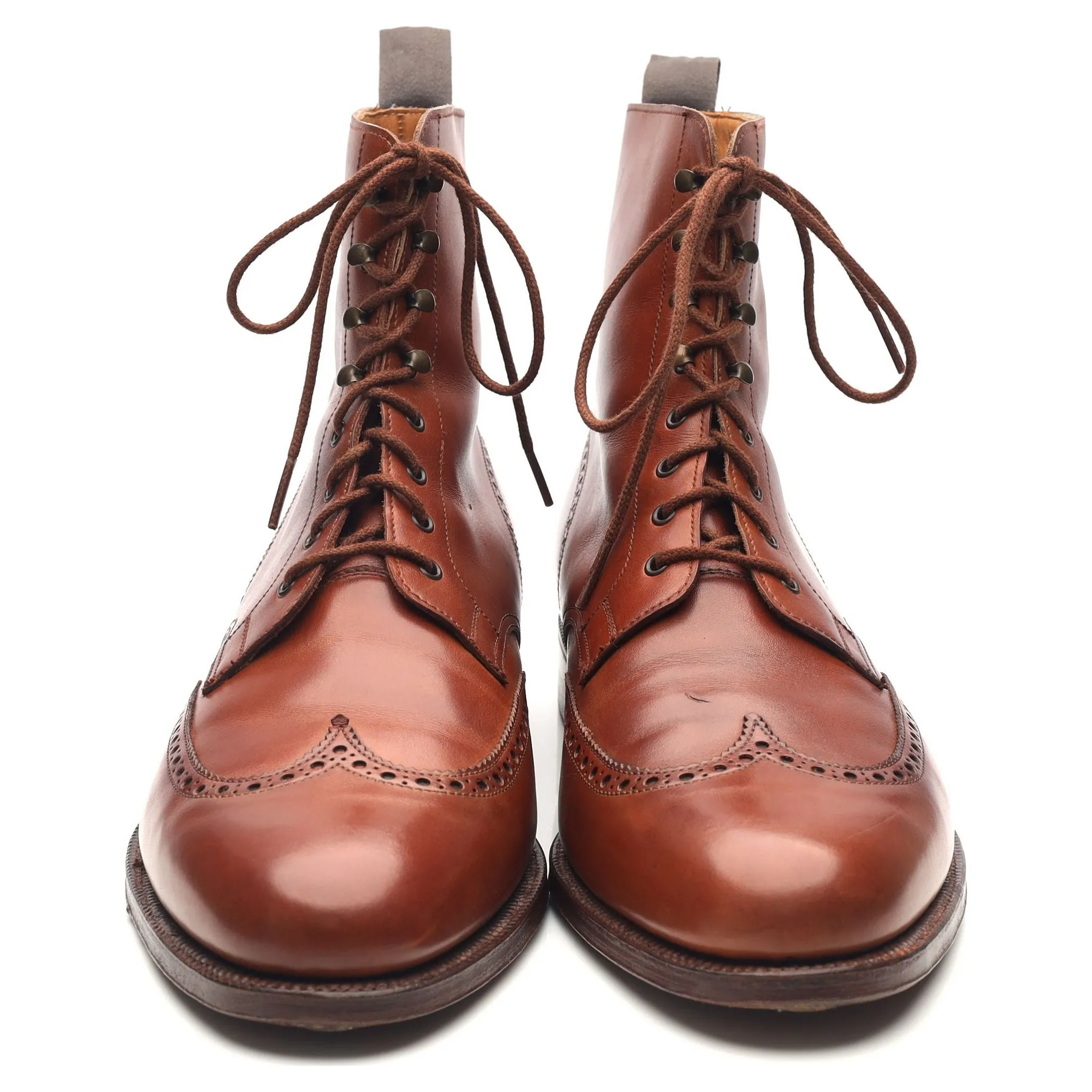 'Cavalry' Tan Brown Leather Boots UK 11 E