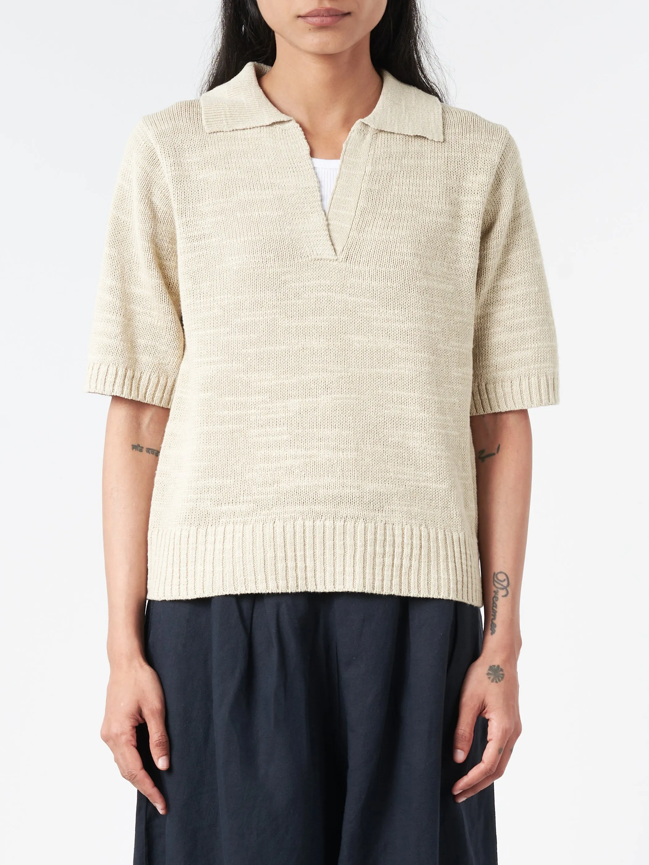 Collared Slub Sweater