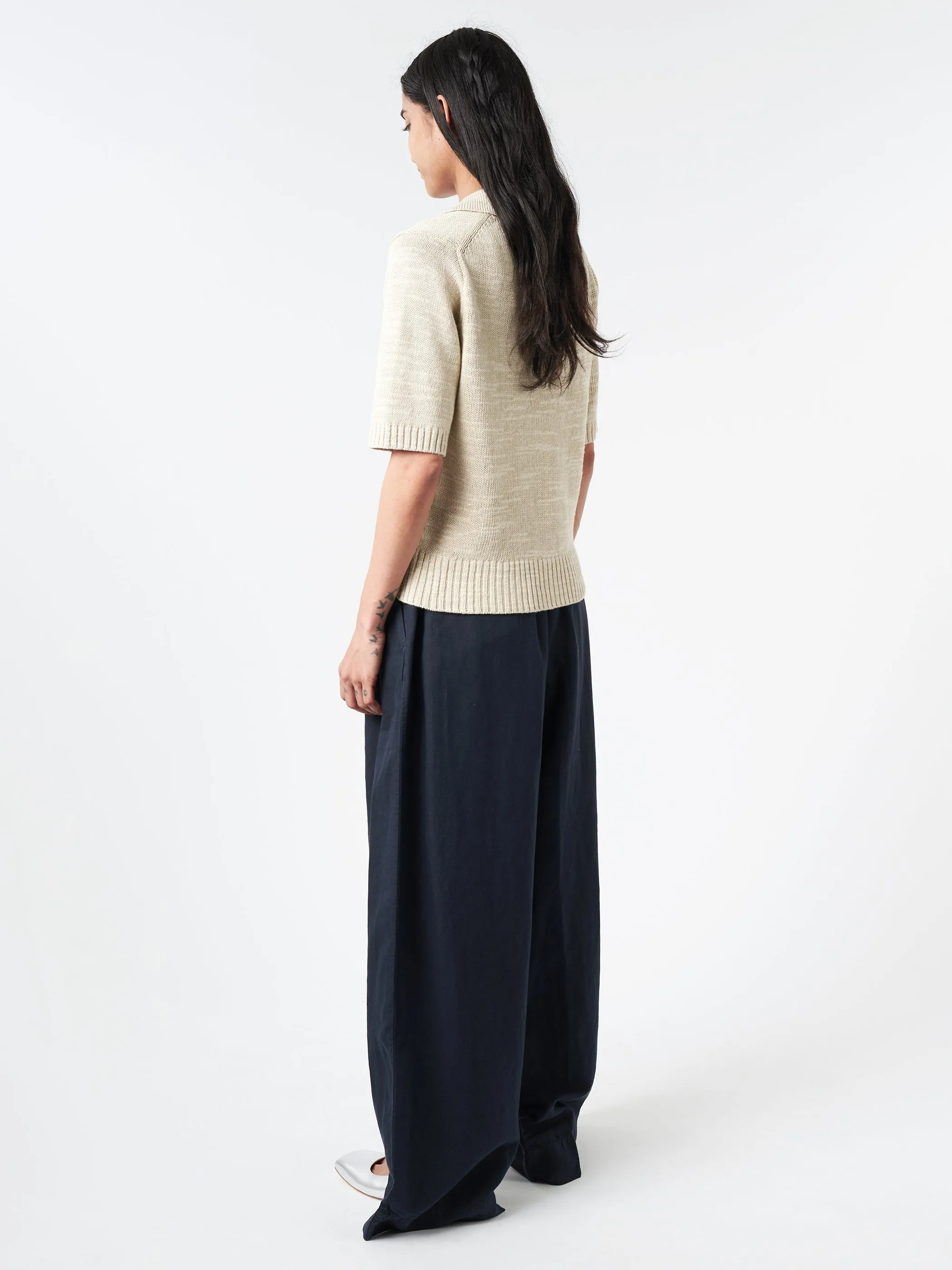 Collared Slub Sweater