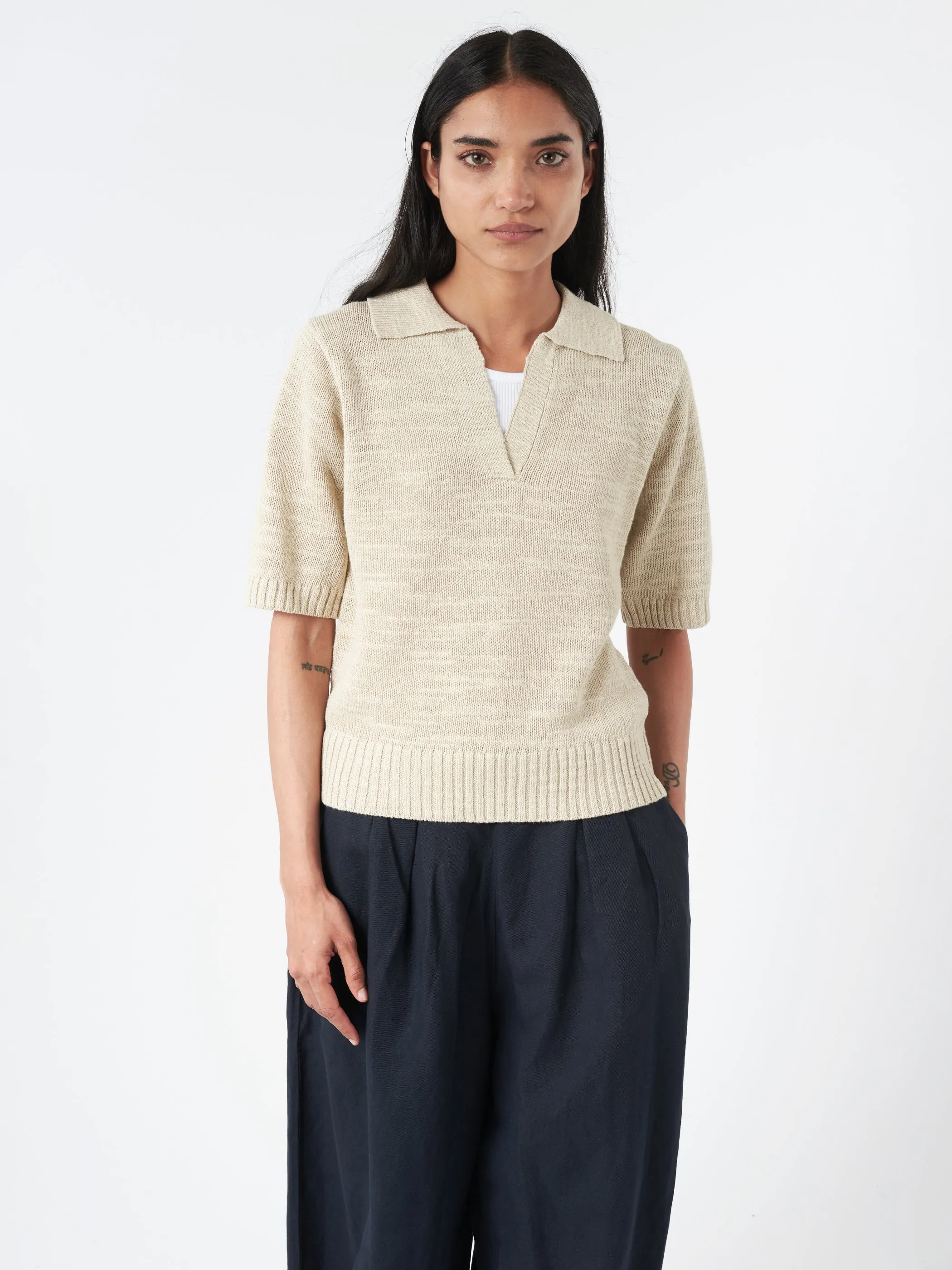 Collared Slub Sweater