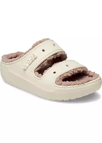 Cream Classic Cozzzy Sandals by Crocs | Look Again