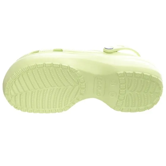 CROCS Mens Classic Platform Clog W Celery Sandals