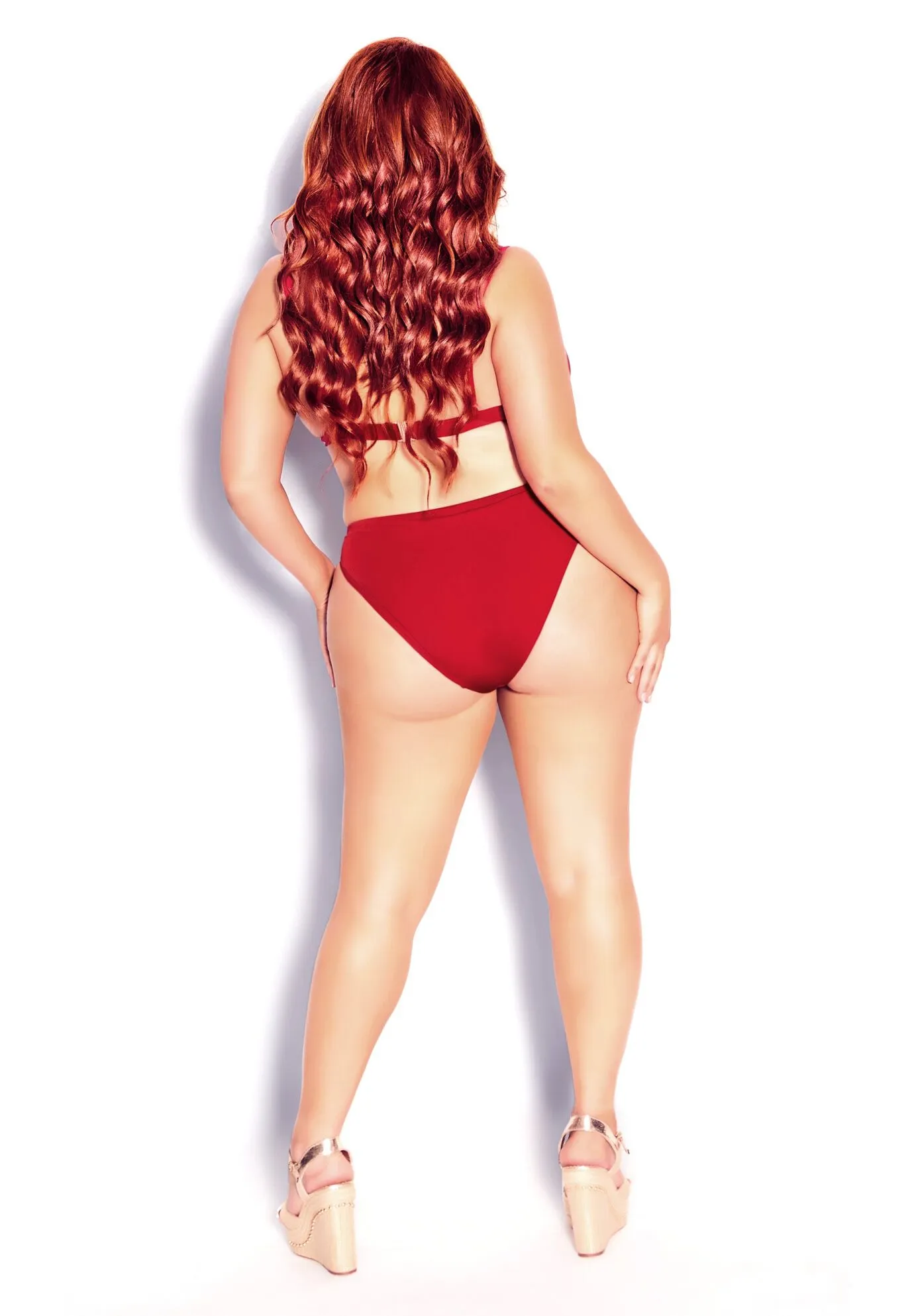 Daisy Bikini Bottom - red cherry