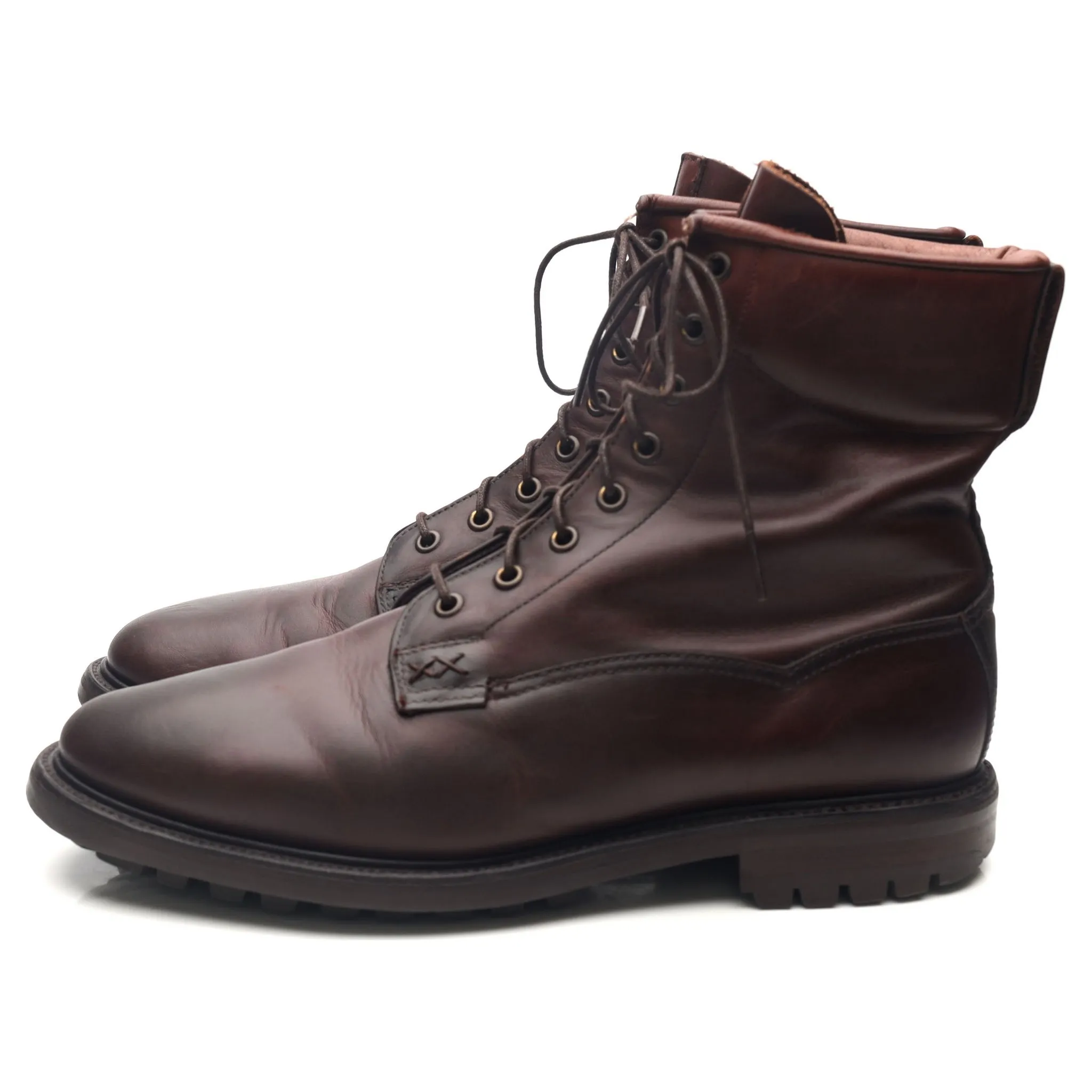 Dark Brown Leather Boots UK 9.5 F