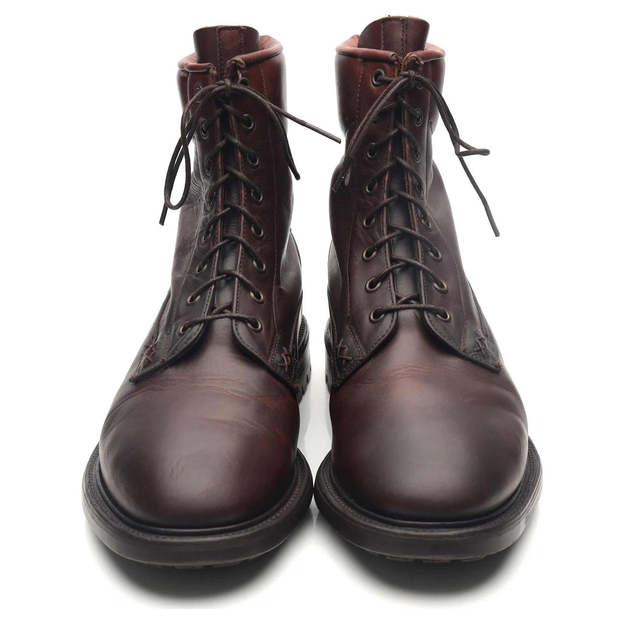 Dark Brown Leather Boots UK 9.5 F