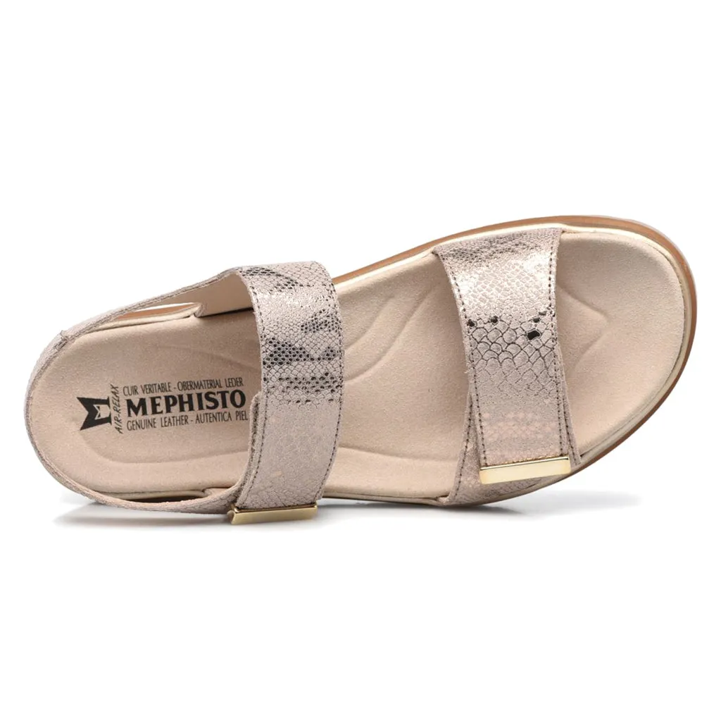 Dominica Metallic Leather Women's Wedge Sandals