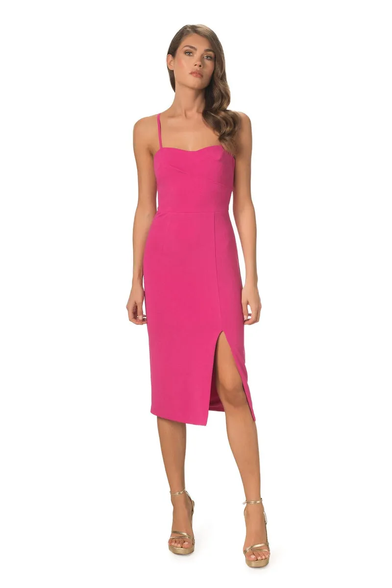 Dress the Population Alana dress in Bright Fuschsia