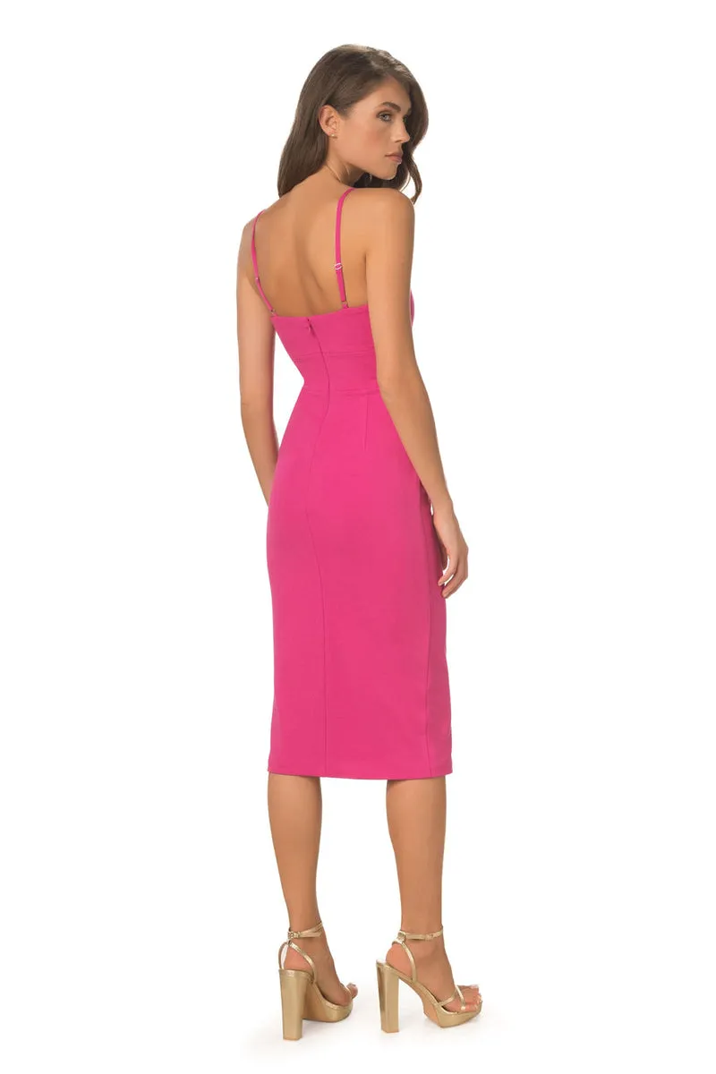 Dress the Population Alana dress in Bright Fuschsia