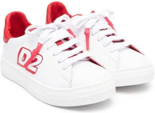 DSQUARED2 KIDS logo-print low-top sneakers White