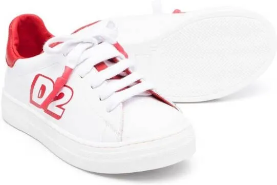 DSQUARED2 KIDS logo-print low-top sneakers White