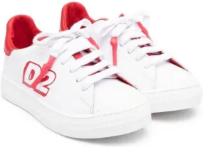 DSQUARED2 KIDS logo-print low-top sneakers White