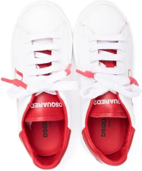 DSQUARED2 KIDS logo-print low-top sneakers White