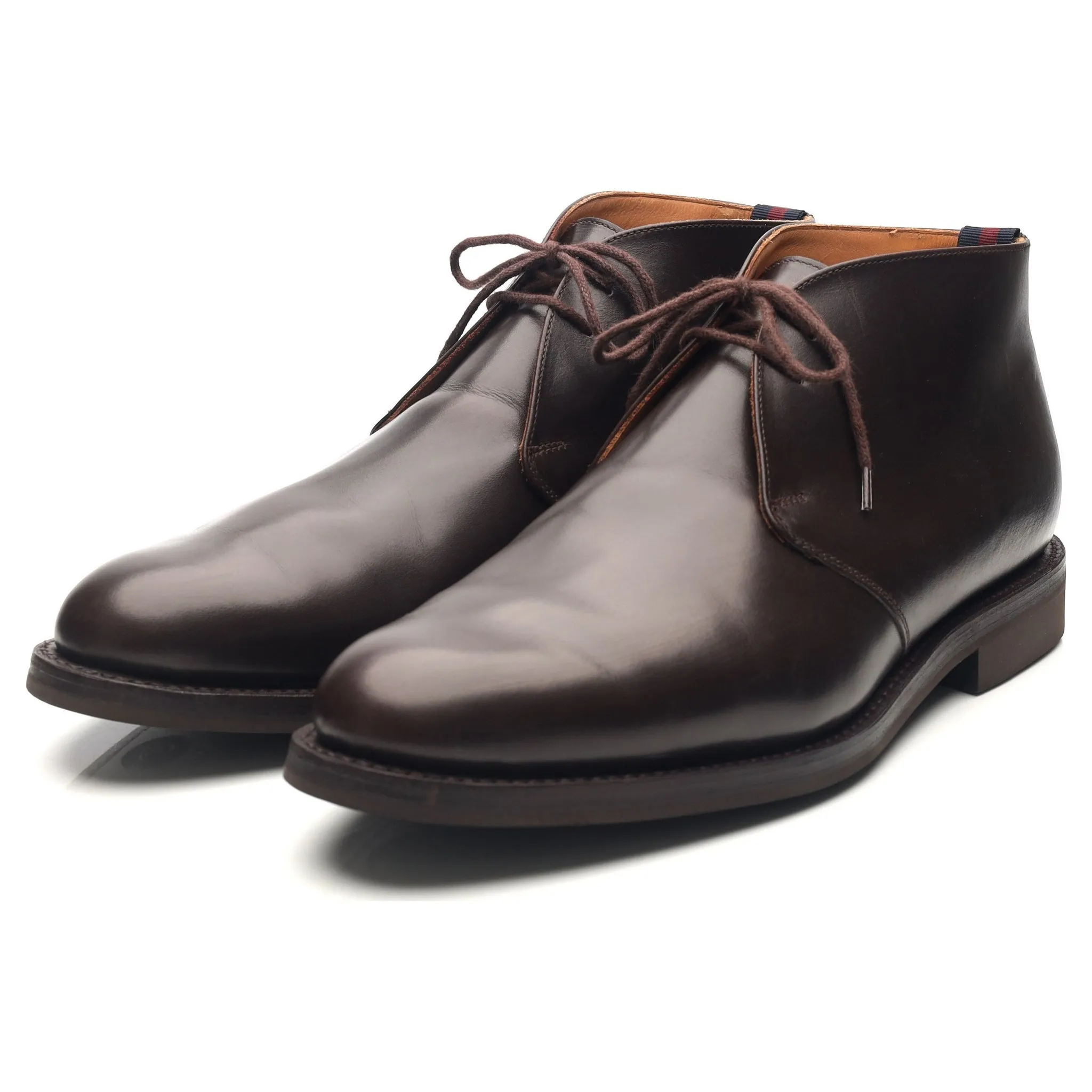 'Dublin' Dark Brown Leather Chukka Boots UK 9.5 F