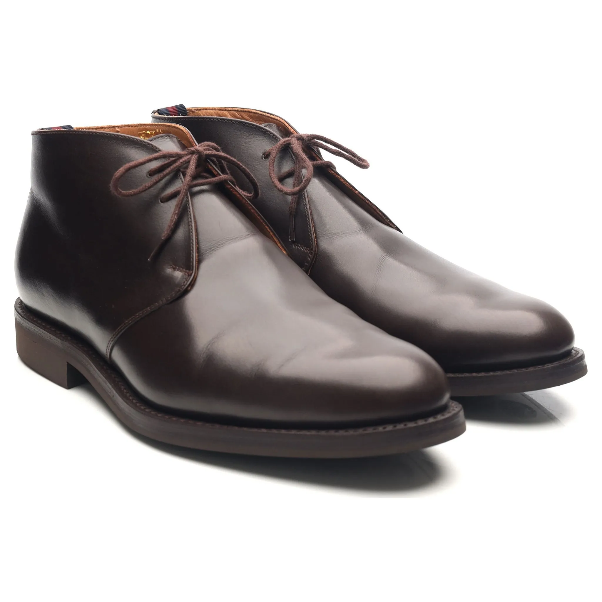 'Dublin' Dark Brown Leather Chukka Boots UK 9.5 F