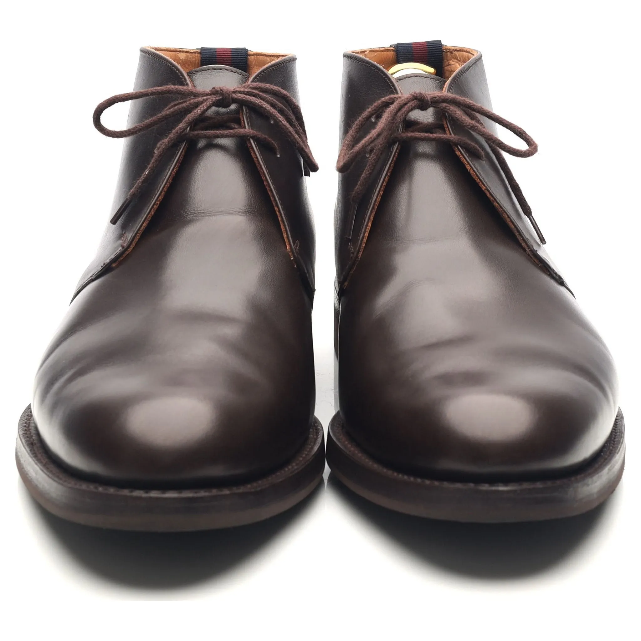 'Dublin' Dark Brown Leather Chukka Boots UK 9.5 F