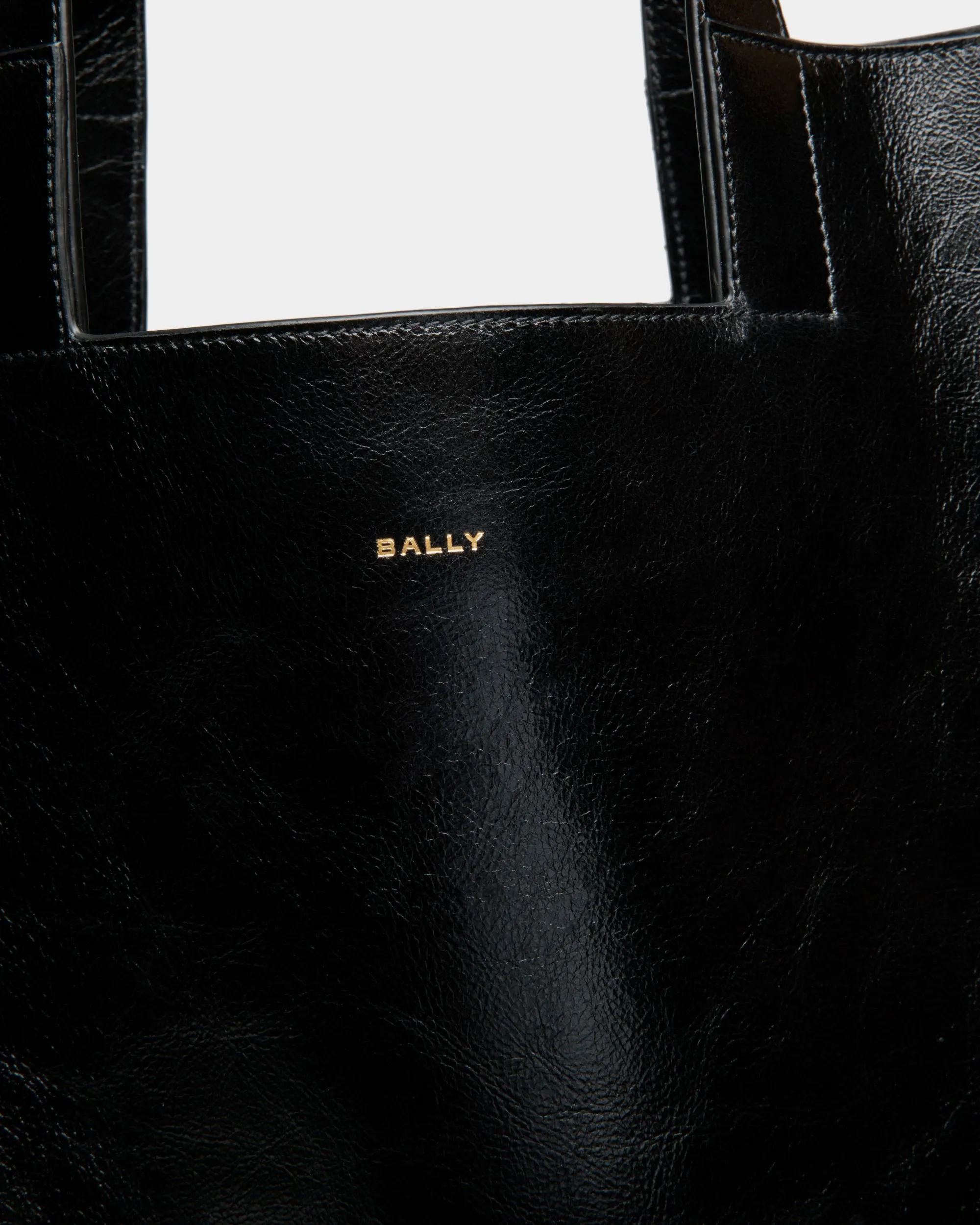 Easy Bally Tote in Black Leather 