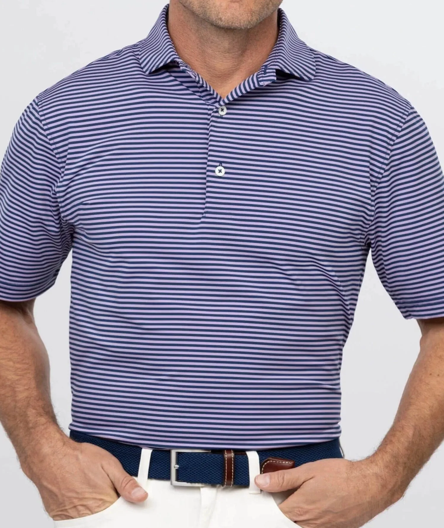 Edward Stripe Performance Polo - Seasonal