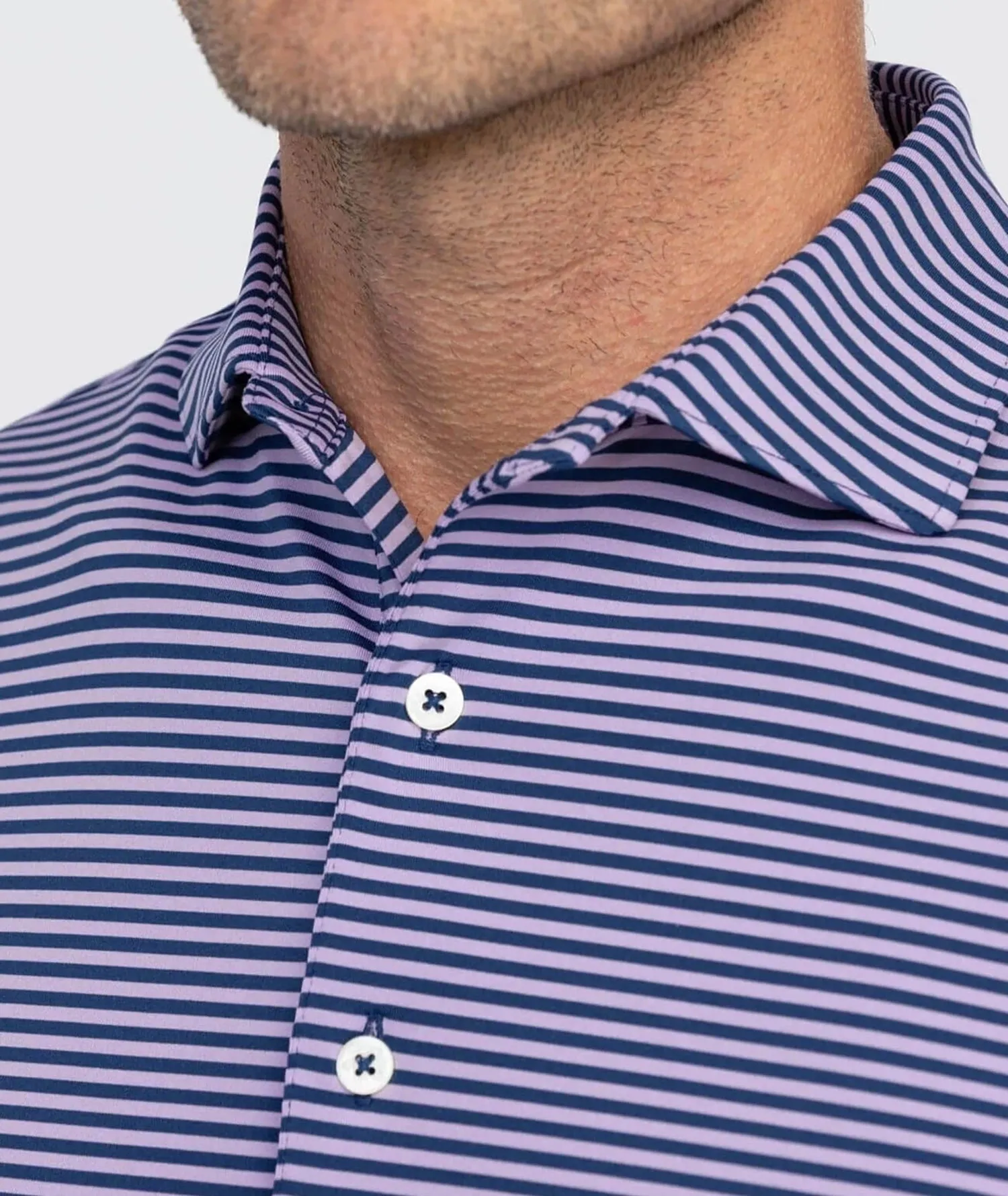 Edward Stripe Performance Polo - Seasonal