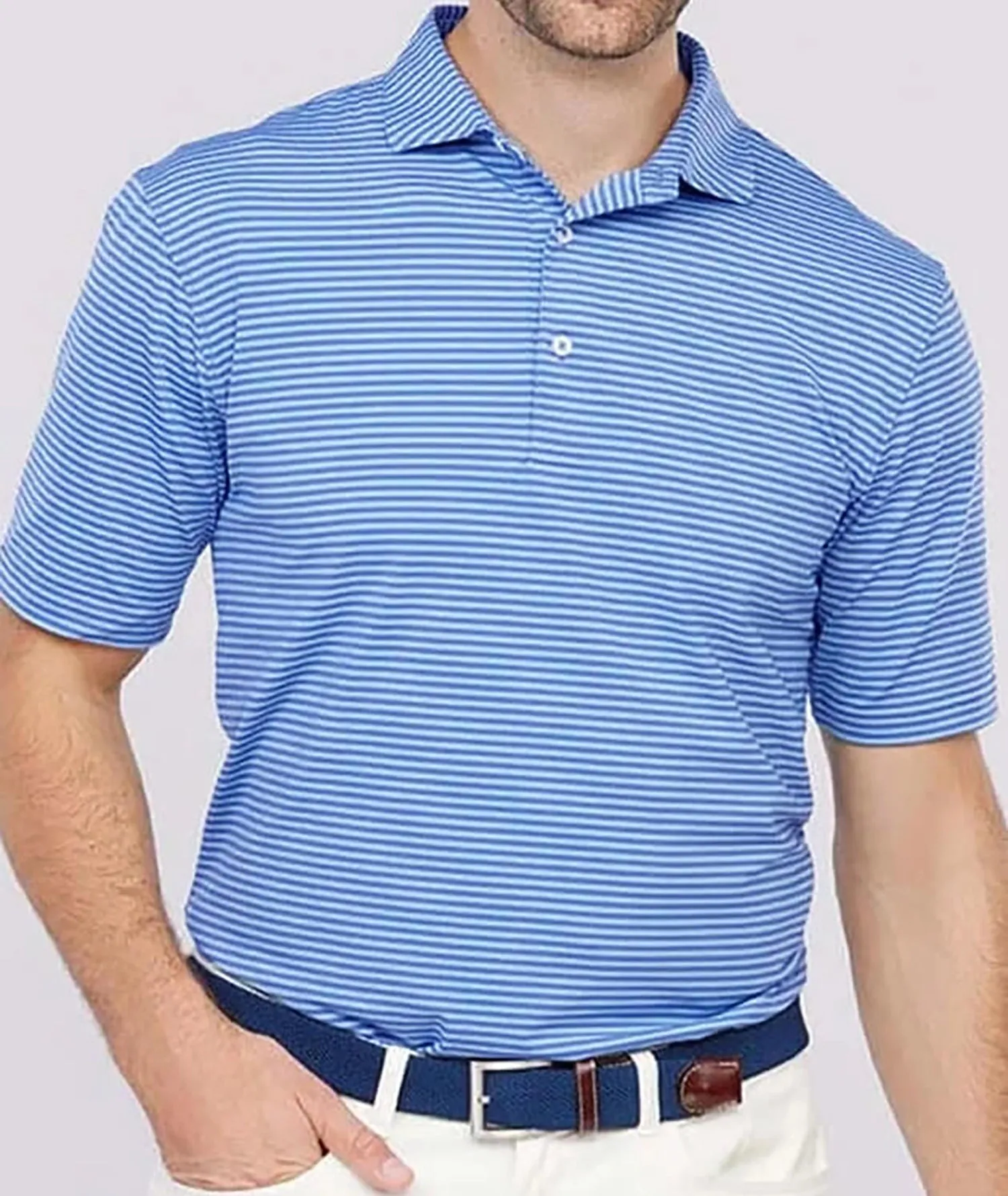 Edward Stripe Performance Polo - Seasonal