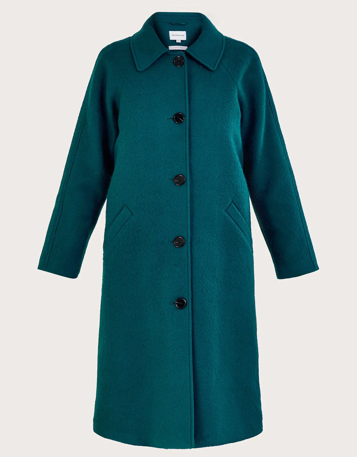 Farah Single Breasted Coat Teal