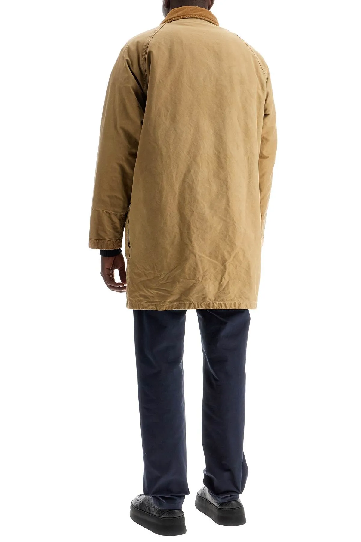 Fay Archive Padded Canvas Jacket Coat   Beige