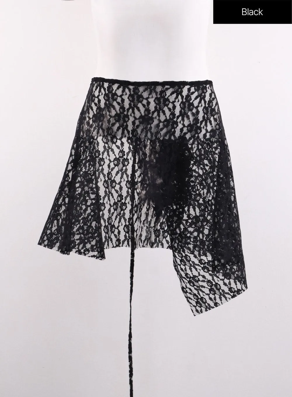 Floral Lace Mini Wrap Skirt CF401