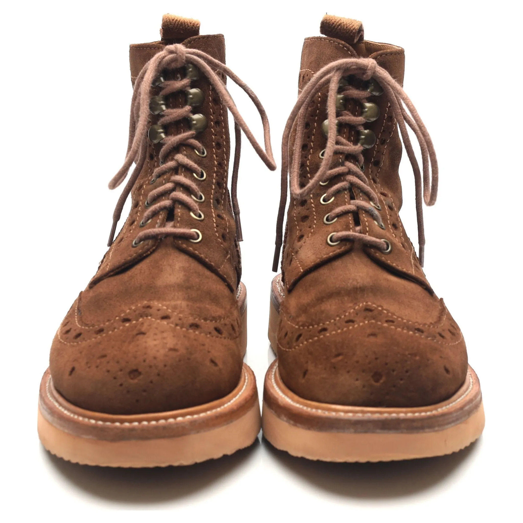 'Fred' Brown Suede Brogue Boots UK 8 G