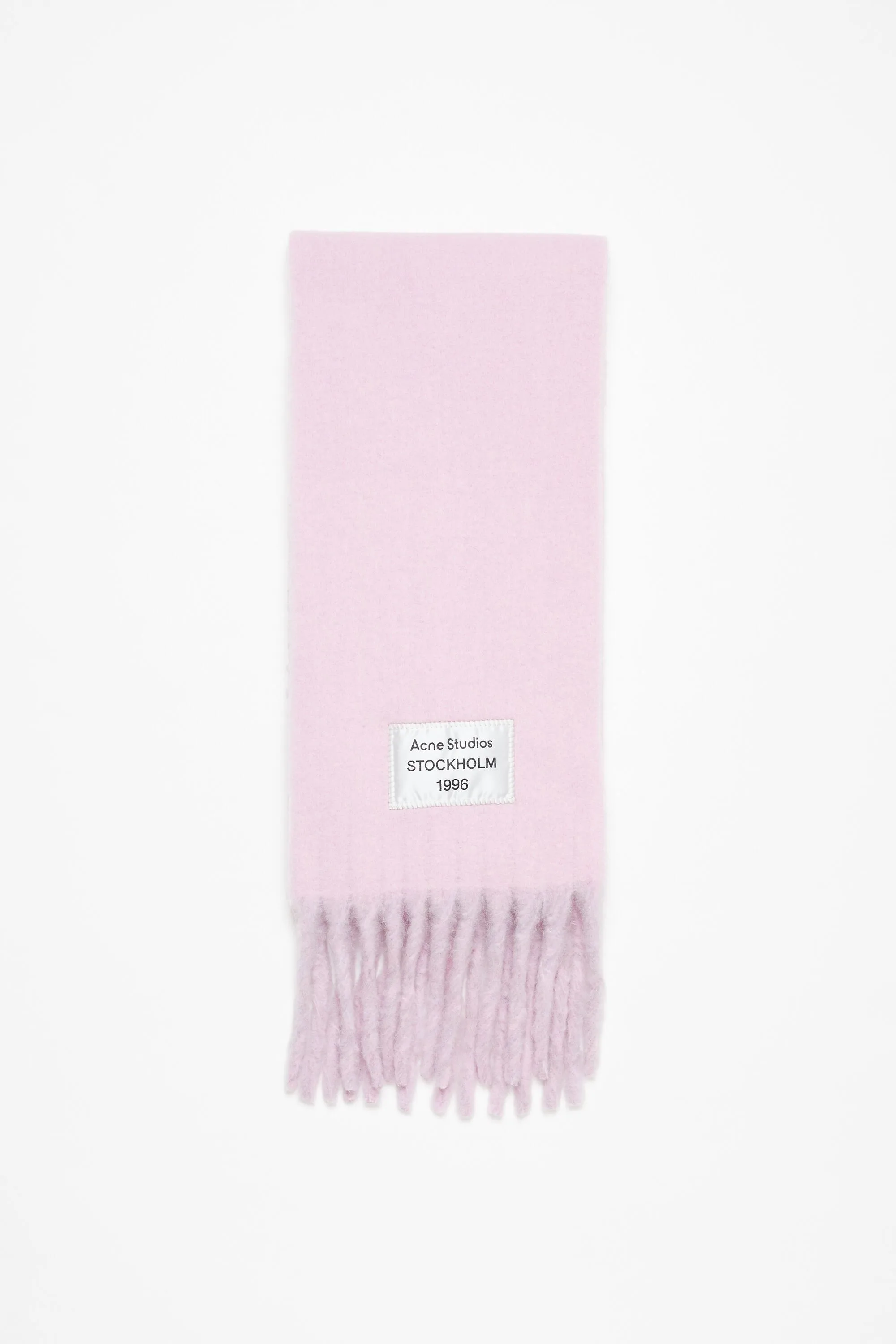 Fringed scarf logo label