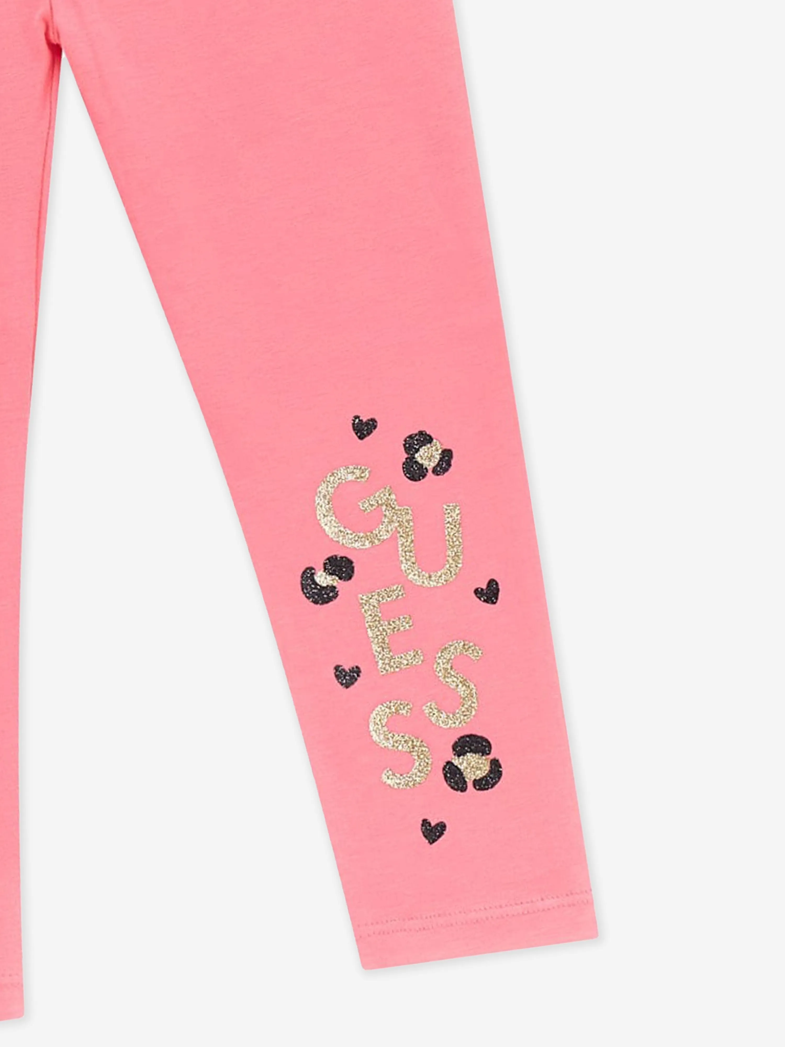 Girls Logo Leggings in Pink