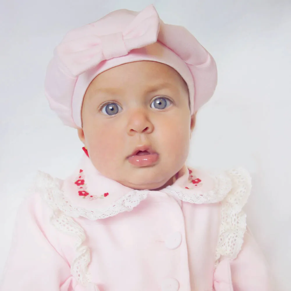 Girls Pink Coat & Hat Set