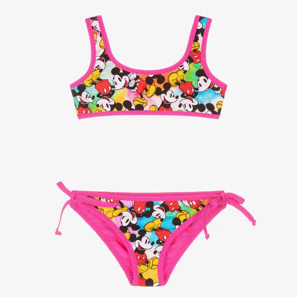 Girls Pink Mickey Mouse Bikini