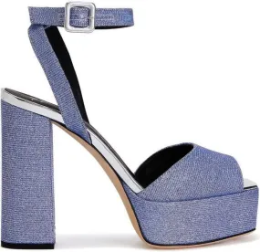 Giuseppe Zanotti glittered platform sandals Blue