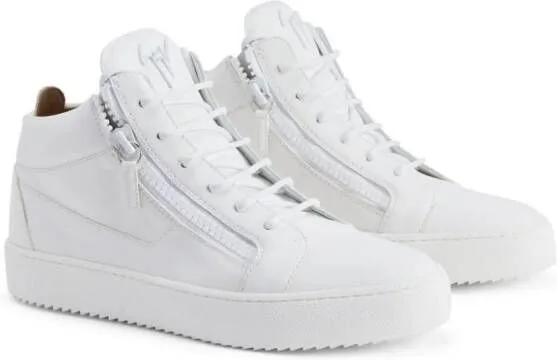 Giuseppe Zanotti Kriss side-zip leather sneakers White