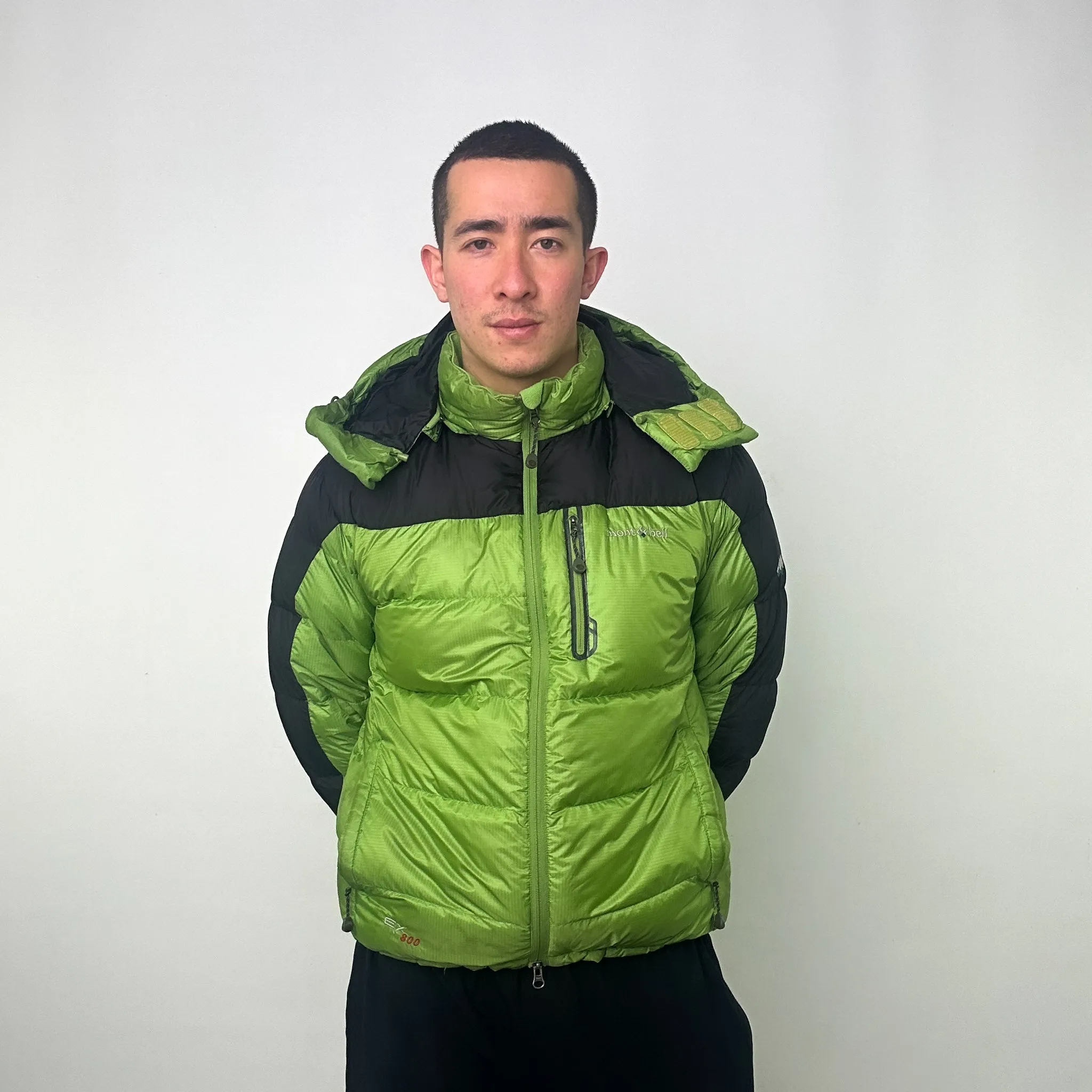 Green y2ks Mont Bell Windstopper EX 800 Puffer Jacket Coat (L)