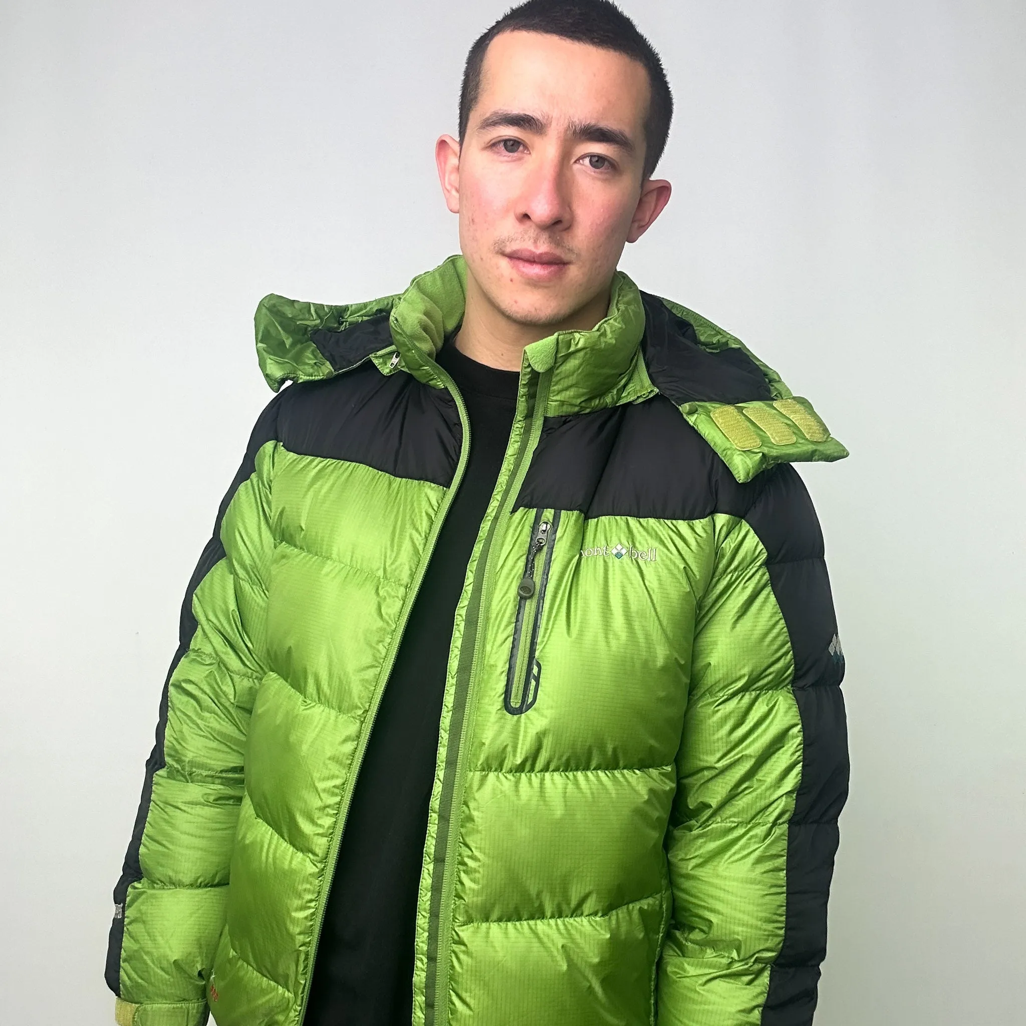 Green y2ks Mont Bell Windstopper EX 800 Puffer Jacket Coat (L)